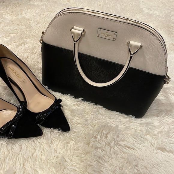 Kate spade black and white bowler bag - Picture 1 of 9
